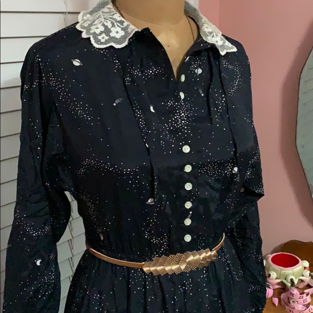 Vintage Astrology-Print Dress